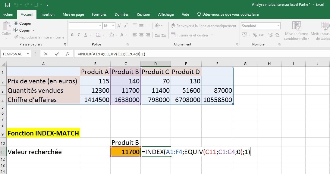 Excel tableur