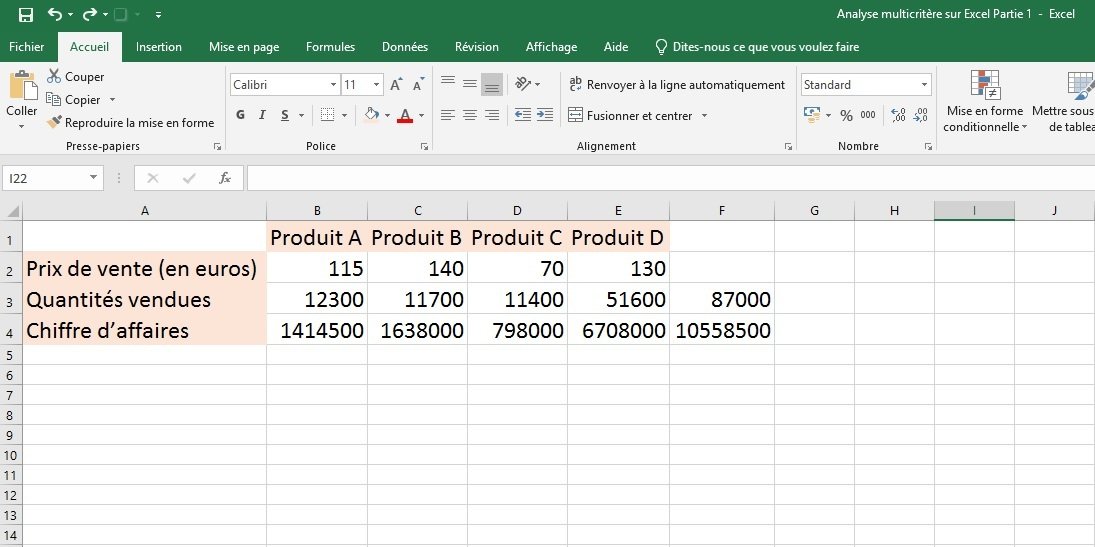 Excel Tableur