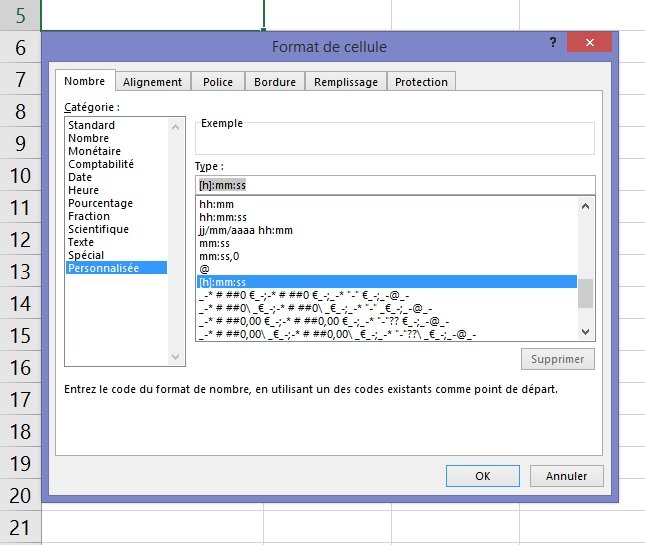 Excel date et heure