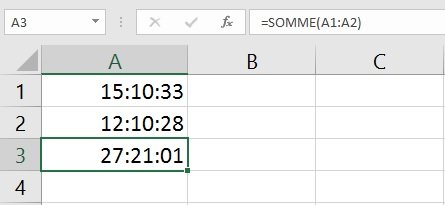 Excel date et heure