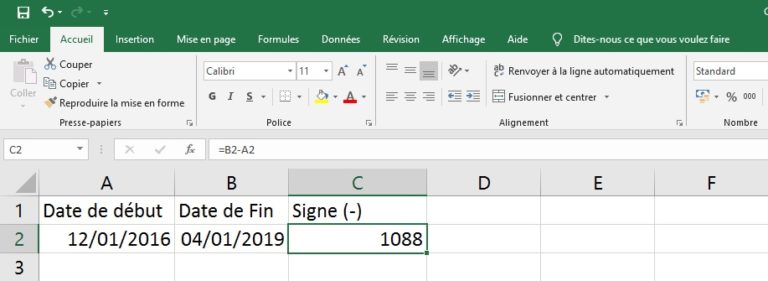 Comment Calculer Une Durée Entre 2 Dates Dans Excel