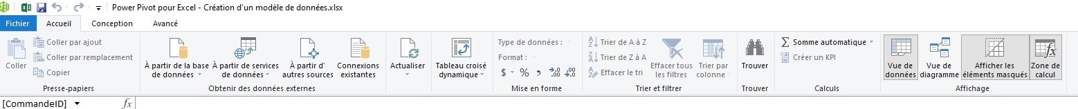 Modèle de création de données