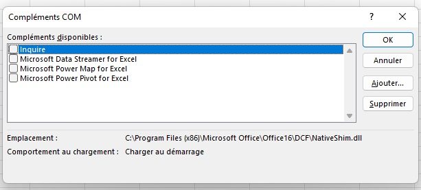 Installation PowerPivot